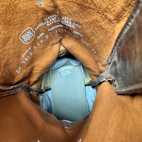 Dan Post Alamosa Full Quill Ostrich Cowboy Boots Brown Tan Size 9D DP3875 - Picture 14 of 15